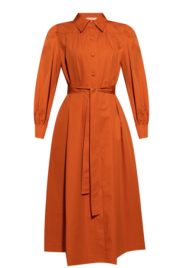 Orange Belted dress Tory Burch - SchaferandweinerShops